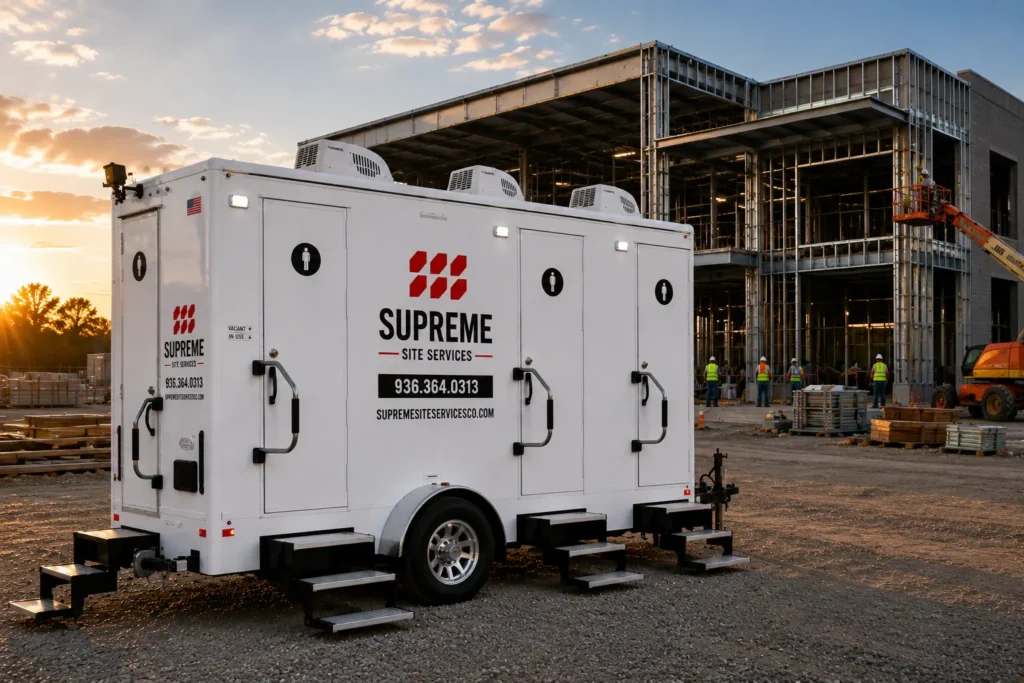 Luxury Restroom Trailer For Commercial Jobsite